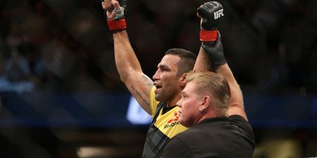 VIDEO: Fabricio Werdum fired up after UFC 203 victory, kicks Travis Browne’s head coach
