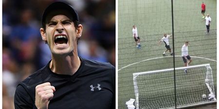 Andy Murray scores Beckham-esque goal in 5-a-side kickabout