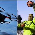WATCH: Irish goalkeeper involved in bizarre match interrupted by pesky drone