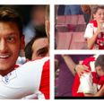 Watch: Mesut Ozil overwhelms young fan by giving him his shirt after Arsenal thrash Chelsea