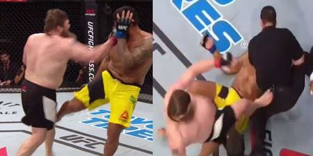 WATCH: Referee kicking incident overshadows Roy Nelson’s huge knockout victory