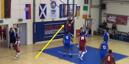 VIDEO: Nothing to see here, just an Irish man flying and producing a reverse dunk