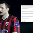 League of Ireland player pens possibly the greatest retirement statement of all time