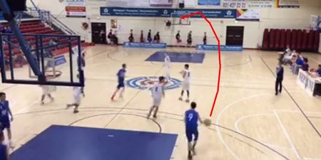 WATCH: 16-year-old Cork man scores from inside his own three-point line