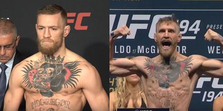 WATCH: Conor McGregor weighing in at UFC 205 compared to the Jose Aldo and Nate Diaz fights