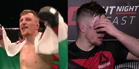 WATCH: UFC Belfast star Brett Johns breaks down in tears reflecting on historic victory