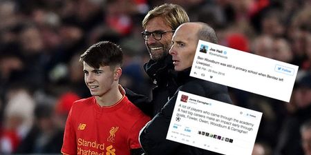 The best reaction to Ben Woodburn becoming Liverpool’s youngest ever scorer