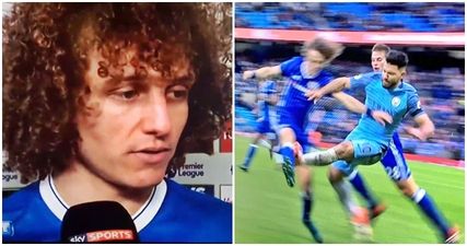 WATCH: David Luiz’ response to Sergio Aguero’s red card tackle was unqualified class
