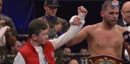 WATCH: Touching scenes as Billy Joe Saunders calls young cancer survivor into the ring after first defence