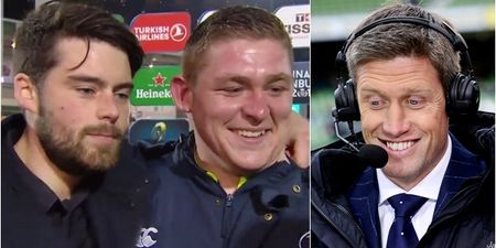 WATCH: Ronan O’Gara wasn’t the only one in stitches after Tadhg Furlong’s hilarious interview
