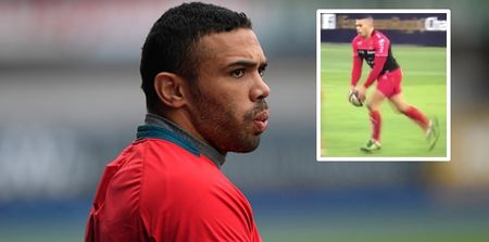 WATCH: Bryan Habana sees the funny side as he completely shanks kick for touch