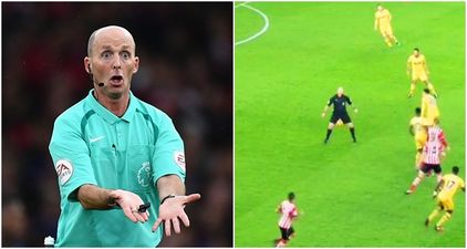 Referee Mike Dean pulls off second nutmeg dummy in 10 days