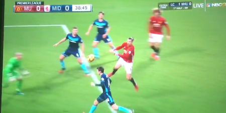 Manchester United fans are baffled as this Zlatan Ibrahimović volley is disallowed