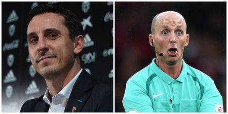 Under siege Mike Dean finds an unlikely defender in Gary Neville