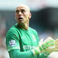 Poor Willy Caballero makes rookie error congratulating Manchester City on their victory