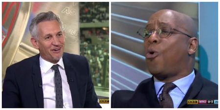 WATCH: Gary Lineker and Ian Wright frantically debate the definition of a foul