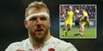 WATCH: Real concern for England as James Haskell’s rhino tackle sees him off with nasty head injury