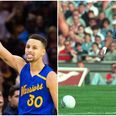 WATCH: Steph Curry is absolutely awful at GAA free-kicks