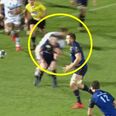 WATCH: Johnny Sexton got horrendously cleaned out with a sickening, red card hit