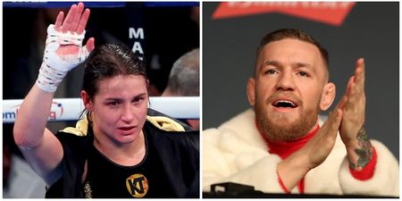 PIC: Katie Taylor makes a new friend but we’re not sure Conor McGregor would approve