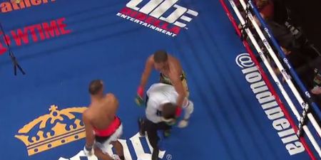 WATCH: Badou Jack landed a hook on the referee in his fight against James DeGale