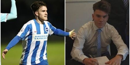 16-year-old Galwegian scores for Brighton U18s on Friday, scores twice for U23s on Monday