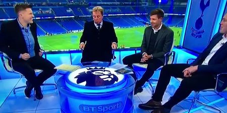 WATCH: Jake Humphrey’s “slip” joke didn’t go down well with Steven Gerrard