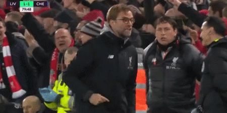 WATCH: The fourth official found out the loud way how much Jurgen Klopp enjoyed saved penalty