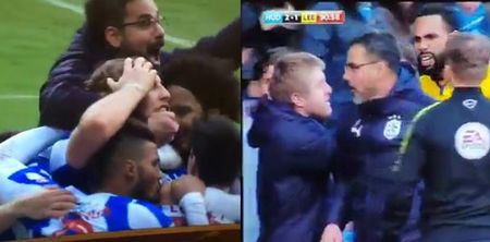 WATCH: Leeds and Huddersfield managers sent off in bizarre touchline scuffle