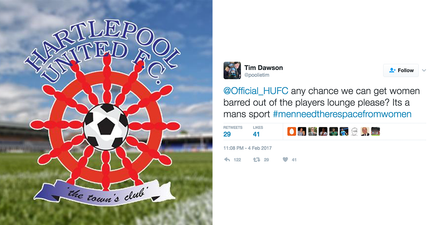 Hartlepool United brilliantly shut down sexist fan with a single tweet