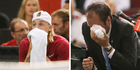 WATCH: Canadian disqualified from Davis Cup for hitting umpire with ball