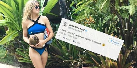 Genie Bouchard was so convinced of a Falcons win, she bet a date on it