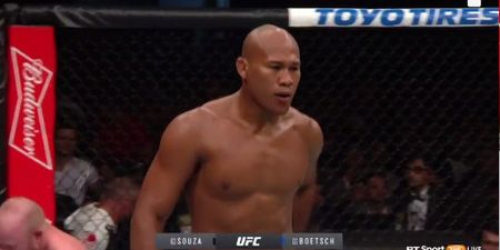 This first-round submission earned Jacare Performance of the Night at UFC 208