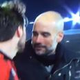 WATCH: Harry Arter and Pep Guardiola shared a touching moment at full time