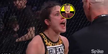 WATCH: Lionhearted fighter reacts furiously to referee stoppage for nasty eye injury