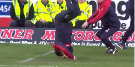 Rangers miss forces caretaker boss to literally turn upside down in frustration