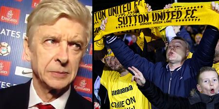 Every football fan will respect Arsene Wenger’s classy pre-match tribute to Sutton United
