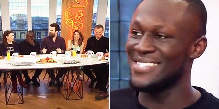 Stormzy reacts brilliantly to being asked about his footballer lookalike