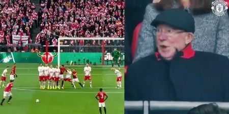 Alex Ferguson’s reaction to Zlatan Ibrahimovic’s free-kick was priceless