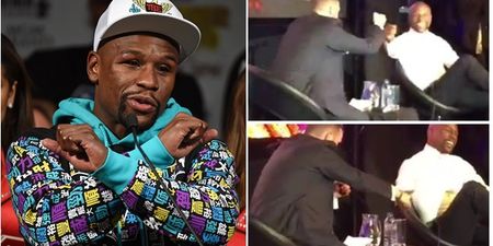 WATCH: Floyd Mayweather didn’t know how to react when ‘Conor McGregor’ turned up during a live show