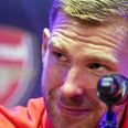 WATCH: Per Mertesacker laughed at EXACTLY the wrong time in Monday’s press conference