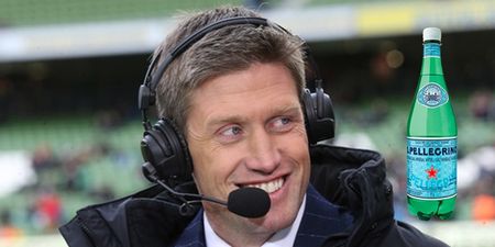 Ronan O’Gara got dog’s abuse for his choice of water during a training session