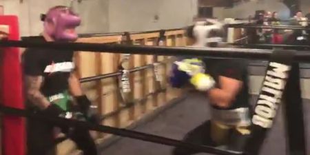 WATCH: UFC star sparring with arguably the greatest boxer in the world is in equal parts amazing and frustrating