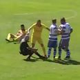 Ugly scenes as Portuguese footballer reportedly shatters referee’s nose with knee