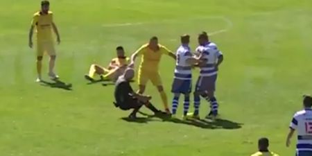Ugly scenes as Portuguese footballer reportedly shatters referee’s nose with knee
