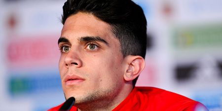Marc Bartra has finally met the female fan he was searching for