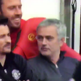 Jose Mourinho seemingly asks Michael Carrick what Manchester United fans were chanting
