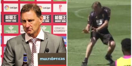 WATCH: Another painfully awkward Tony Adams moment as Granada fans start to turn