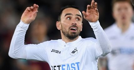 There was a pretty extraordinary occurrence during Swansea’s 2-0 victory over Stoke on Saturday