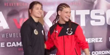 Katie Taylor’s latest staredown was one of the friendliest you will ever see